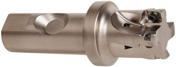 Seco - 1-1/4" Cut Diam, 0.433" Max Depth of Cut, 1" Shank Diam, 4-1/4" OAL, Indexable Square Shoulder End Mill - XO.X 1204.. Inserts, Weldon Shank, 90° Lead Angle, Through Coolant, Series Super Turbo - USA Tool & Supply