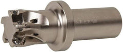 Seco - 1-1/2" Cut Diam, 0.433" Max Depth of Cut, 1-1/4" Shank Diam, 4.78" OAL, Indexable Square Shoulder End Mill - XO.X 1204.. Inserts, Weldon Shank, 90° Lead Angle, Through Coolant, Series Super Turbo - USA Tool & Supply