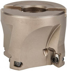 Seco - 4 Inserts, 2" Cut Diam, 3/4" Arbor Diam, 0.433" Max Depth of Cut, Indexable Square-Shoulder Face Mill - 0/90° Lead Angle, 1.57" High, XO.X 1204.. Insert Compatibility, Through Coolant, Series Super Turbo - USA Tool & Supply
