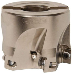 Seco - 5 Inserts, 2" Cut Diam, 3/4" Arbor Diam, 0.433" Max Depth of Cut, Indexable Square-Shoulder Face Mill - 0/90° Lead Angle, 1.57" High, XO.X 1204.. Insert Compatibility, Through Coolant, Series Super Turbo - USA Tool & Supply