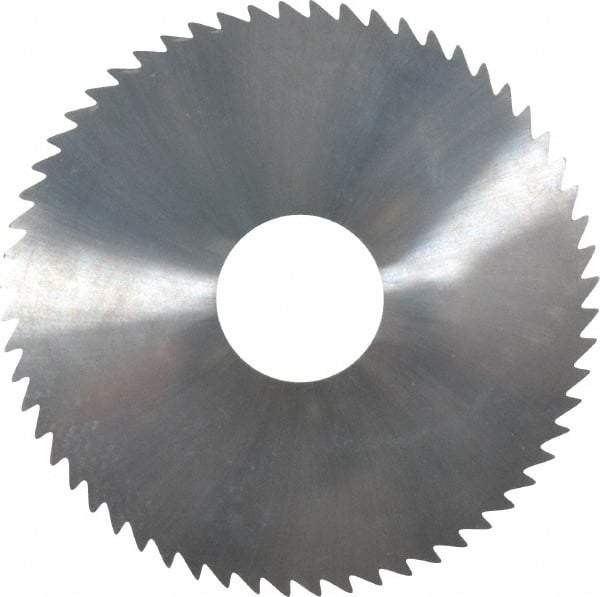 Made in USA - 2-1/4" Diam x 0.064" Blade Thickness x 5/8" Arbor Hole Diam, 60 Tooth Slitting and Slotting Saw - Arbor Connection, Solid Carbide, Concave Ground - USA Tool & Supply