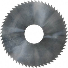 Made in USA - 2-1/4" Diam x 0.072" Blade Thickness x 5/8" Arbor Hole Diam, 60 Tooth Slitting and Slotting Saw - Arbor Connection, Solid Carbide, Concave Ground - USA Tool & Supply