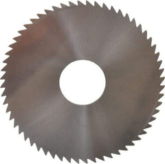 Made in USA - 2-1/4" Diam x 0.091" Blade Thickness x 5/8" Arbor Hole Diam, 60 Tooth Slitting and Slotting Saw - Arbor Connection, Solid Carbide, Concave Ground - USA Tool & Supply