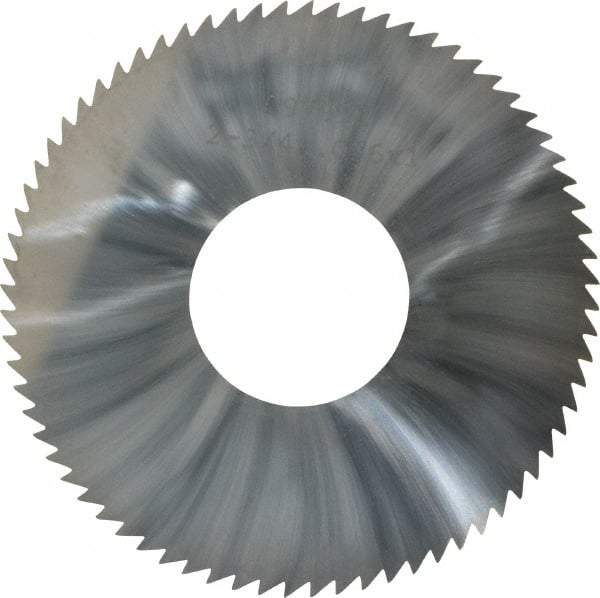 Made in USA - 2-3/4" Diam x 0.036" Blade Thickness x 1" Arbor Hole Diam, 72 Tooth Slitting and Slotting Saw - Arbor Connection, Solid Carbide, Concave Ground - USA Tool & Supply