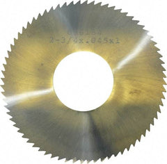 Made in USA - 2-3/4" Diam x 0.045" Blade Thickness x 1" Arbor Hole Diam, 72 Tooth Slitting and Slotting Saw - Arbor Connection, Solid Carbide, Concave Ground - USA Tool & Supply