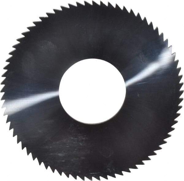 Made in USA - 2-3/4" Diam x 0.072" Blade Thickness x 1" Arbor Hole Diam, 72 Tooth Slitting and Slotting Saw - Arbor Connection, Solid Carbide, Concave Ground - USA Tool & Supply