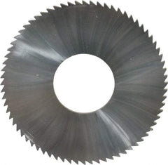 Made in USA - 2-3/4" Diam x 0.081" Blade Thickness x 1" Arbor Hole Diam, 72 Tooth Slitting and Slotting Saw - Arbor Connection, Solid Carbide, Concave Ground - USA Tool & Supply