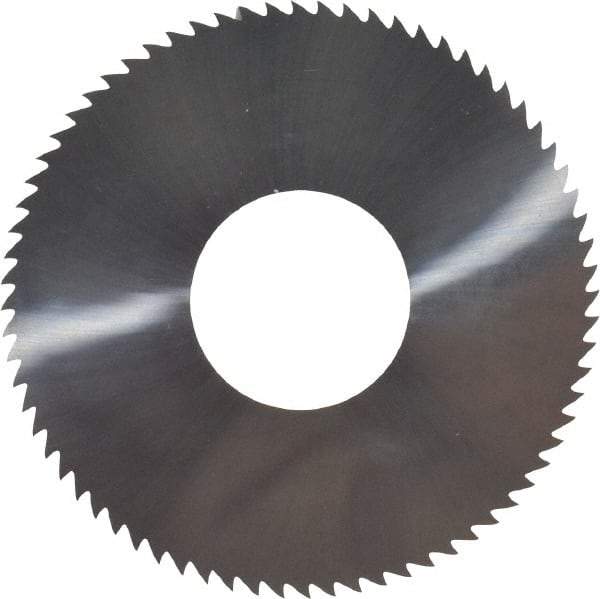 Made in USA - 2-3/4" Diam x 0.102" Blade Thickness x 1" Arbor Hole Diam, 72 Tooth Slitting and Slotting Saw - Arbor Connection, Solid Carbide, Concave Ground - USA Tool & Supply