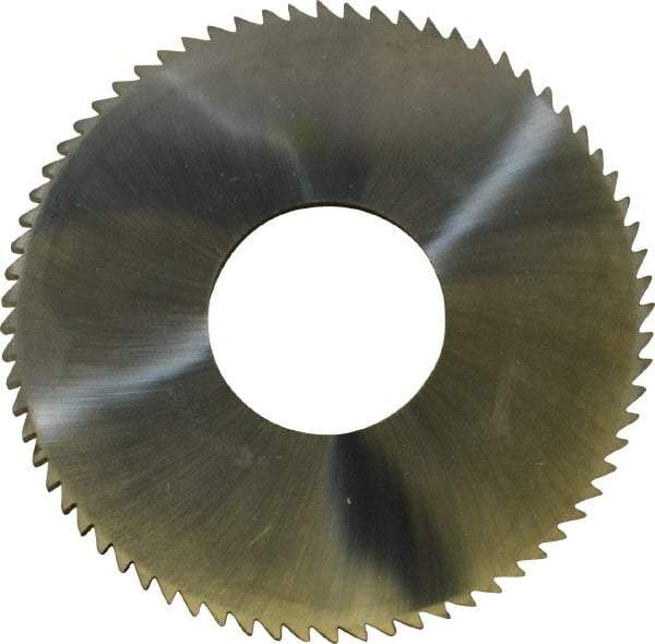 Made in USA - 2-3/4" Diam x 0.128" Blade Thickness x 1" Arbor Hole Diam, 72 Tooth Slitting and Slotting Saw - Arbor Connection, Solid Carbide, Concave Ground - USA Tool & Supply