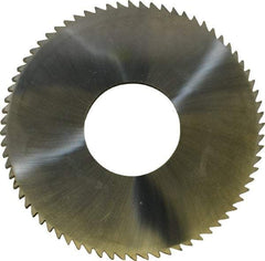 Made in USA - 2-3/4" Diam x 0.128" Blade Thickness x 1" Arbor Hole Diam, 72 Tooth Slitting and Slotting Saw - Arbor Connection, Solid Carbide, Concave Ground - USA Tool & Supply