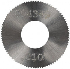 Made in USA - 1" Diam x 0.01" Blade Thickness, 3/8" Arbor Hole Diam, 98 Teeth, Solid Carbide Jeweler's Saw - Uncoated - USA Tool & Supply