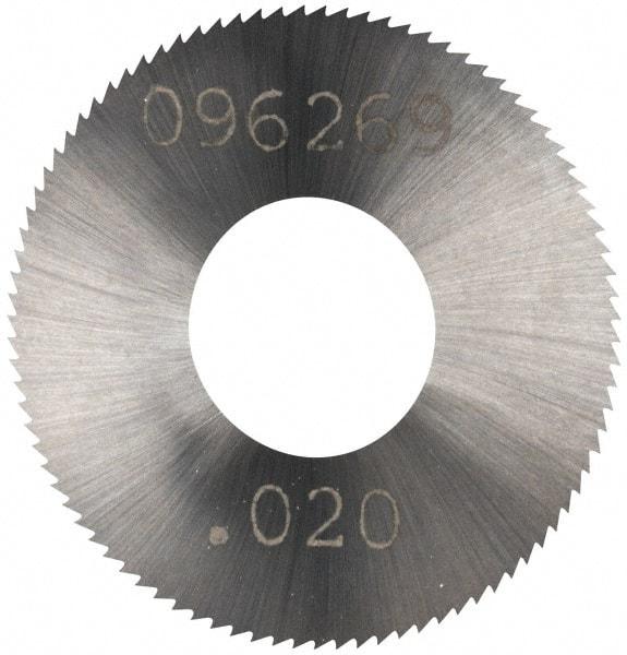 Made in USA - 1" Diam x 0.02" Blade Thickness, 3/8" Arbor Hole Diam, 98 Teeth, Solid Carbide Jeweler's Saw - Uncoated - USA Tool & Supply