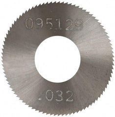 Made in USA - 1" Diam x 0.032" Blade Thickness, 3/8" Arbor Hole Diam, 98 Teeth, Solid Carbide Jeweler's Saw - Uncoated - USA Tool & Supply