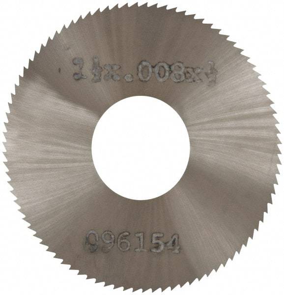 Made in USA - 1-1/2" Diam x 0.008" Blade Thickness, 1/2" Arbor Hole Diam, 140 Teeth, Solid Carbide, Jeweler's Saw - Uncoated - USA Tool & Supply