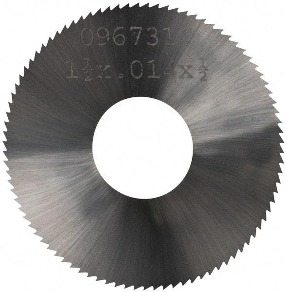 Made in USA - 1-1/2" Diam x 0.014" Blade Thickness, 1/2" Arbor Hole Diam, 110 Teeth, Solid Carbide, Jeweler's Saw - Uncoated - USA Tool & Supply