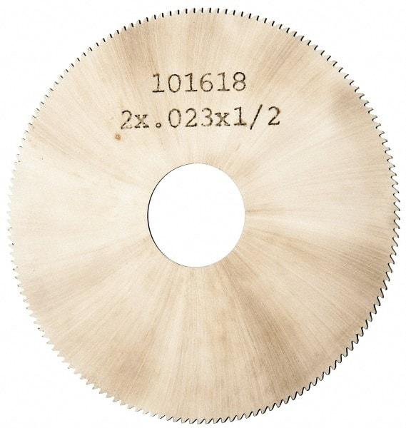 Made in USA - 2" Diam x 0.023" Blade Thickness, 1/2" Arbor Hole Diam, 152 Teeth, Solid Carbide Jeweler's Saw - Uncoated - USA Tool & Supply