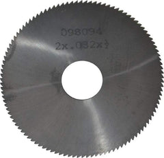 Made in USA - 2" Diam x 0.032" Blade Thickness, 1/2" Arbor Hole Diam, 110 Teeth, Solid Carbide Jeweler's Saw - Uncoated - USA Tool & Supply