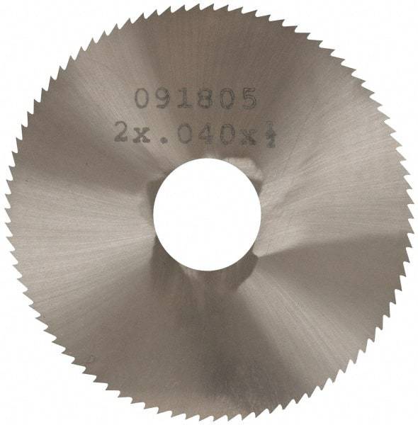 Made in USA - 2" Diam x 0.04" Blade Thickness, 1/2" Arbor Hole Diam, 110 Teeth, Solid Carbide Jeweler's Saw - Uncoated - USA Tool & Supply