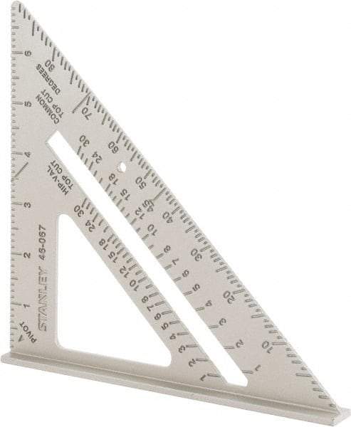 Stanley - 6-3/4" Blade Length x 10-1/4" Base Length, Buffed Finish, Aluminum Layout Tool - 1/8" Graduation - USA Tool & Supply