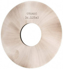 Made in USA - 3" Diam x 1/8" Thick, 1" Arbor Hole Diam, 230 Teeth, Solid Carbide Jeweler's Saw - Uncoated - USA Tool & Supply