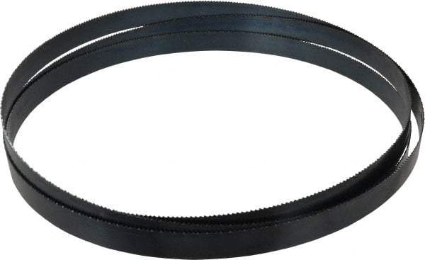 Starrett - 8 TPI, 11' Long x 1" Wide x 0.035" Thick, Welded Band Saw Blade - Carbon Steel, Toothed Edge, Raker Tooth Set, Flexible Back, Contour Cutting - USA Tool & Supply