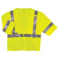 8356FRHL L/XL LIME FR VEST - USA Tool & Supply