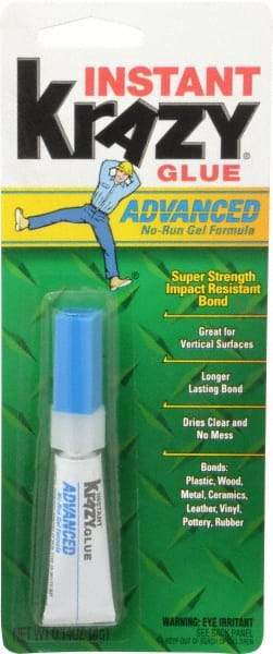 Elmer's - 0.14 oz Tube Clear Instant Adhesive - 1 min Working Time, Bonds to Ceramic, Leather, Metal, Plastic, Porcelain, Rubber, Vinyl & Wood - USA Tool & Supply