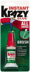 Krazy Glue - 0.18 oz Tube Clear All Purpose Glue - 1 min Working Time, Bonds to Ceramic, Leather, Metal, Plastic, Porcelain, Rubber, Vinyl & Wood - USA Tool & Supply