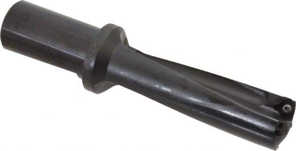 Kyocera - 3-3/4" Max Drill Depth, 3xD, 1-1/4" Diam, Indexable Insert Drill - 2 Inserts, 1-1/4" Shank Diam, Whistle Notch Shank - USA Tool & Supply