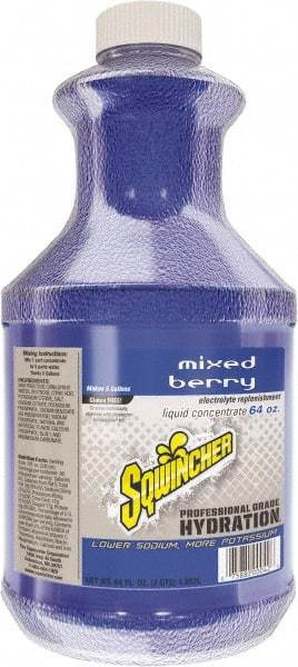 Sqwincher - 64 oz Bottle Mixed Berry Activity Drink - Liquid Concentrate, Yields 5 Gal - USA Tool & Supply