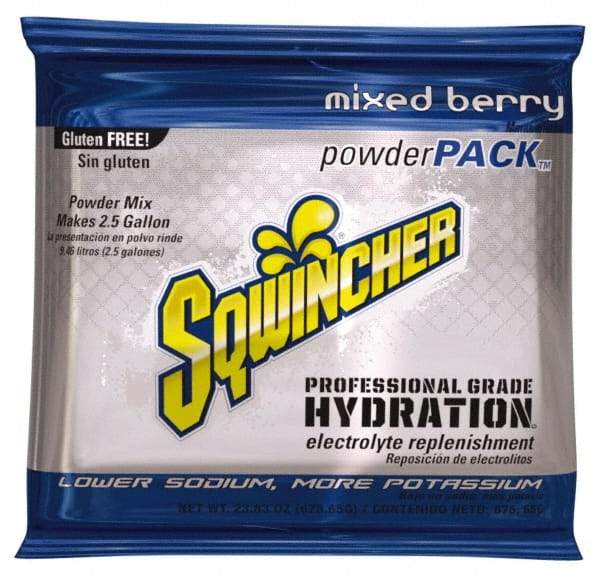 Sqwincher - 23.83 oz Pack Mixed Berry Activity Drink - Powdered, Yields 2.5 Gal - USA Tool & Supply