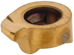 Iscar - 11-1.20GIQR Grade IC528, 1.2mm Cutting Width Carbide Grooving Insert - 0.6mm Max Depth of Cut, Right Hand, 0.6mm Corner Radius, TiCN/TiN Finish - USA Tool & Supply