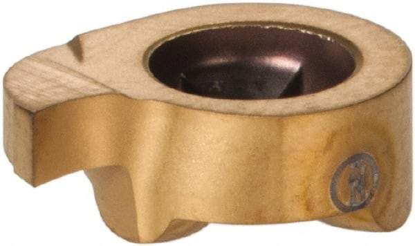 Iscar - 11196010GIQR Grade IC528, 1.96mm Cutting Width Carbide Grooving Insert - 2.31mm Max Depth of Cut, Right Hand, 0.1mm Corner Radius, TiCN Finish - USA Tool & Supply