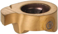 Iscar - 11196010GIQR Grade IC528, 1.96mm Cutting Width Carbide Grooving Insert - 2.31mm Max Depth of Cut, Right Hand, 0.1mm Corner Radius, TiCN Finish - USA Tool & Supply
