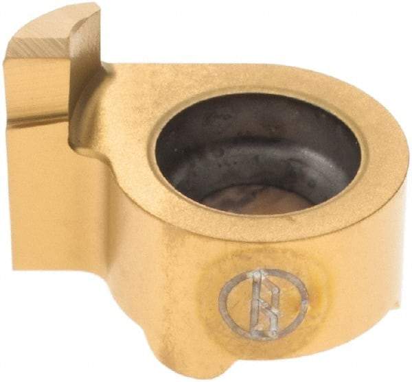 Iscar - 120202GFQR Grade IC528, 2mm Cutting Width Carbide Grooving Insert - 3mm Max Depth of Cut, Neutral, 0.2mm Corner Radius, TiCN/TiN Finish - USA Tool & Supply