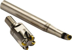 Seco - 23mm Cutting Diam, 3mm Max Depth of Cut, Arbor Hole Indexable Copy End Mill - 5 Inserts, RDH. 06T1 Insert, R217.29 Toolholder - USA Tool & Supply