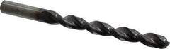 Chicago-Latrobe - 15/32" 135° High Speed Steel Jobber Drill - TiCN Finish, Right Hand Cut, Parabolic Flute, Straight Shank, 5-3/4" OAL, Notched Point - USA Tool & Supply