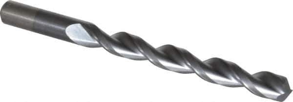 Chicago-Latrobe - 31/64" 135° High Speed Steel Jobber Drill - TiCN Finish, Right Hand Cut, Parabolic Flute, Straight Shank, 5-7/8" OAL, Notched Point - USA Tool & Supply