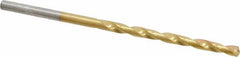 Chicago-Latrobe - #31 135° Cobalt Jobber Drill - TiN Finish, Right Hand Cut, Spiral Flute, Straight Shank, 2-3/4" OAL, Split Point - USA Tool & Supply