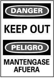NMC - "Danger - Keep Out", 20" Long x 14" Wide, Rigid Plastic Safety Sign - Rectangle, 0.05" Thick, Use for Accident Prevention - USA Tool & Supply