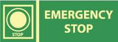 NMC - 5" Long x 14" Wide, Pressure-Sensitive Vinyl Safety Sign - Rectangle, 0.004" Thick, Use for Accident Prevention - USA Tool & Supply