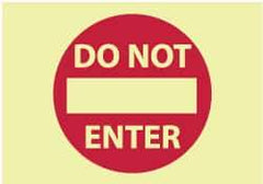 NMC - "Do Not Enter", 7" Long x 10" Wide, Pressure-Sensitive Vinyl Safety Sign - Rectangle, 0.004" Thick, Use for Security & Admittance - USA Tool & Supply