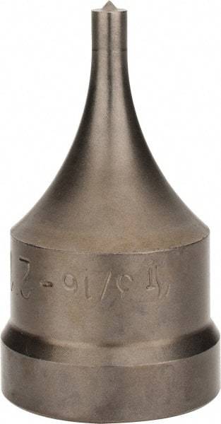 Cleveland Steel Tool - 11/16 Inch Wide Oblong Ironworker Punch - 1-1/4 Inch Body Diameter, 1-1/2 Inch Head Diameter, 3-1/8 Inch Overall Length - USA Tool & Supply