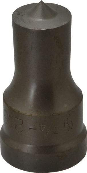 Cleveland Steel Tool - 3/4 Inch Diameter Round Ironworker Punch - 1-1/32 Inch Body Diameter, 1-5/32 Inch Head Diameter, 1-15/16 Inch Overall Length - USA Tool & Supply