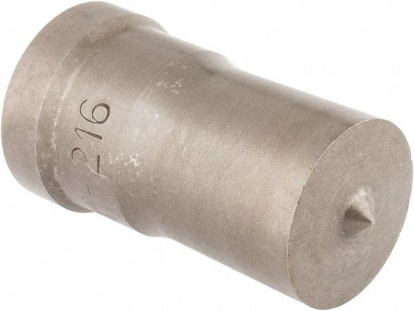 Cleveland Steel Tool - 1 Inch Diameter Round Ironworker Punch - 1-1/32 Inch Body Diameter, 1-5/32 Inch Head Diameter, 1-15/16 Inch Overall Length - USA Tool & Supply