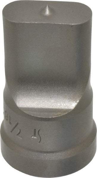 Cleveland Steel Tool - 7/16 Inch Wide Oblong Ironworker Punch - 1-1/32 Inch Body Diameter, 1-5/32 Inch Head Diameter, 1-15/16 Inch Overall Length - USA Tool & Supply