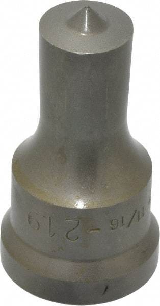 Cleveland Steel Tool - 11/16 Inch Diameter Round Ironworker Punch - 1-1/16 Inch Body Diameter, 1-7/32 Inch Head Diameter, 2-1/8 Inch Overall Length - USA Tool & Supply