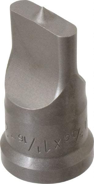 Cleveland Steel Tool - 5/16 Inch Wide Oblong Ironworker Punch - 1-1/16 Inch Body Diameter, 1-7/32 Inch Head Diameter, 2-1/8 Inch Overall Length - USA Tool & Supply