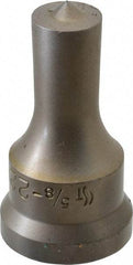 Cleveland Steel Tool - 5/8 Inch Diameter Round Ironworker Punch - 1-1/16 Inch Body Diameter, 1.24 Inch Head Diameter, 2-3/16 Inch Overall Length - USA Tool & Supply