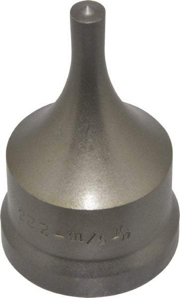 Cleveland Steel Tool - 5/16 Inch Diameter Round Ironworker Punch - 1-17/32 Inch Body Diameter, 1-11/16 Inch Head Diameter, 2-11/16 Inch Overall Length - USA Tool & Supply